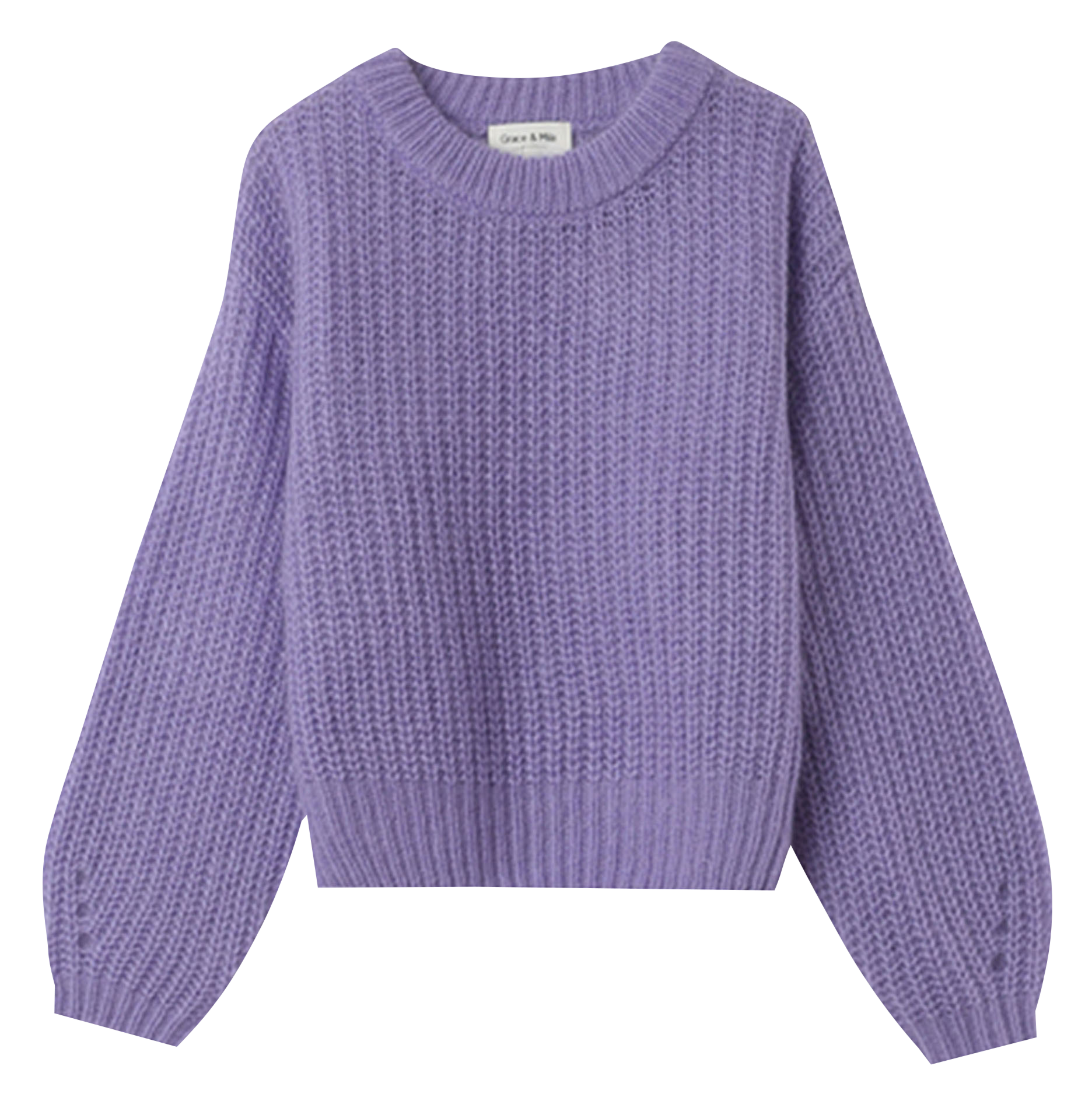 NAISSANCE - Pull col rond ample en tricot | Violet