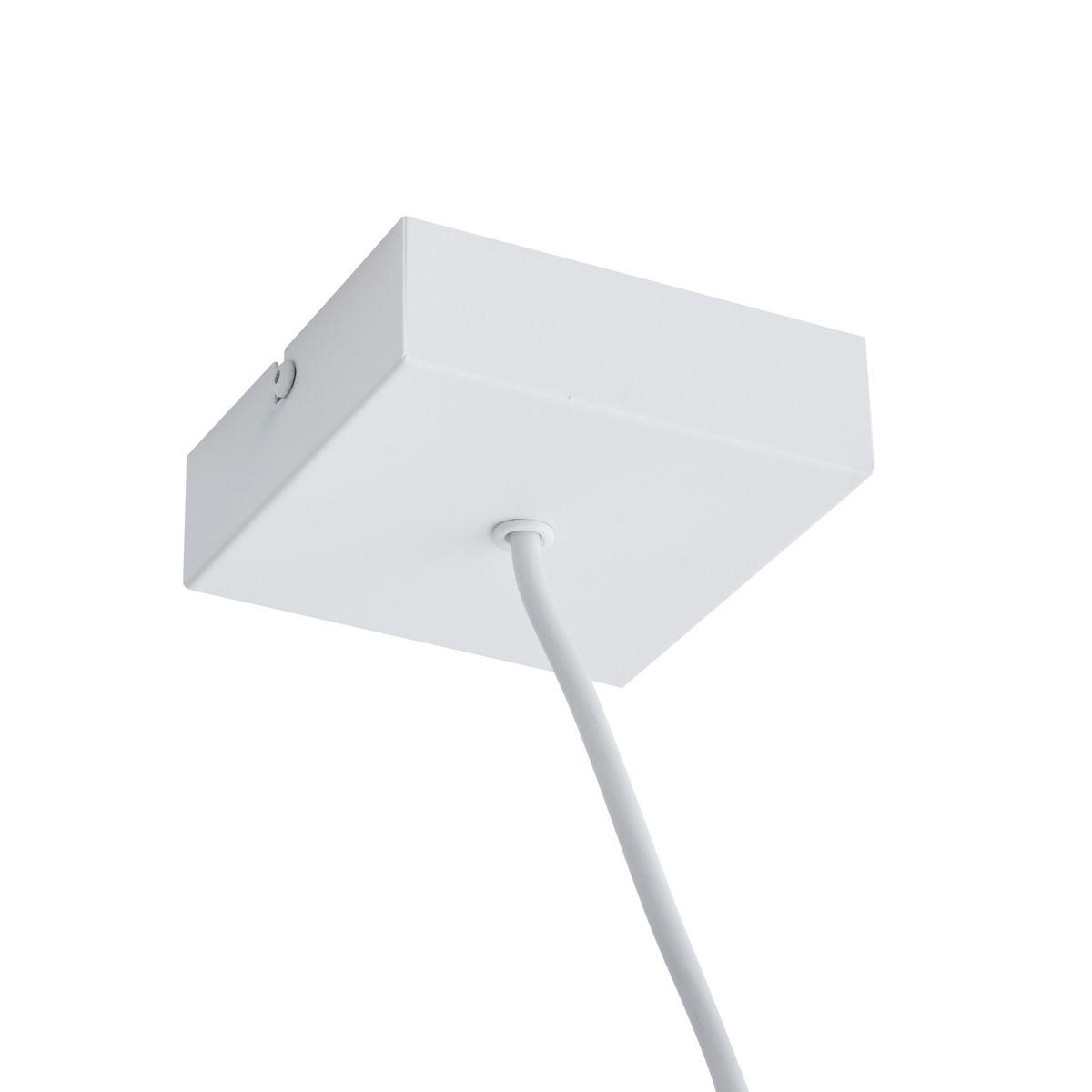 Voeding met vierkante bevestigingsplaat voor 1-fase rail wit - Slimline