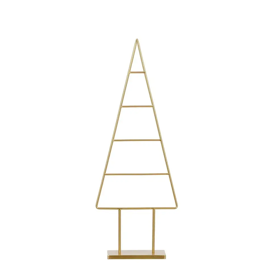 Mica Decorations Decoratie Kerstboom - L34 x B12 x H90 cm - IJzer - Goud