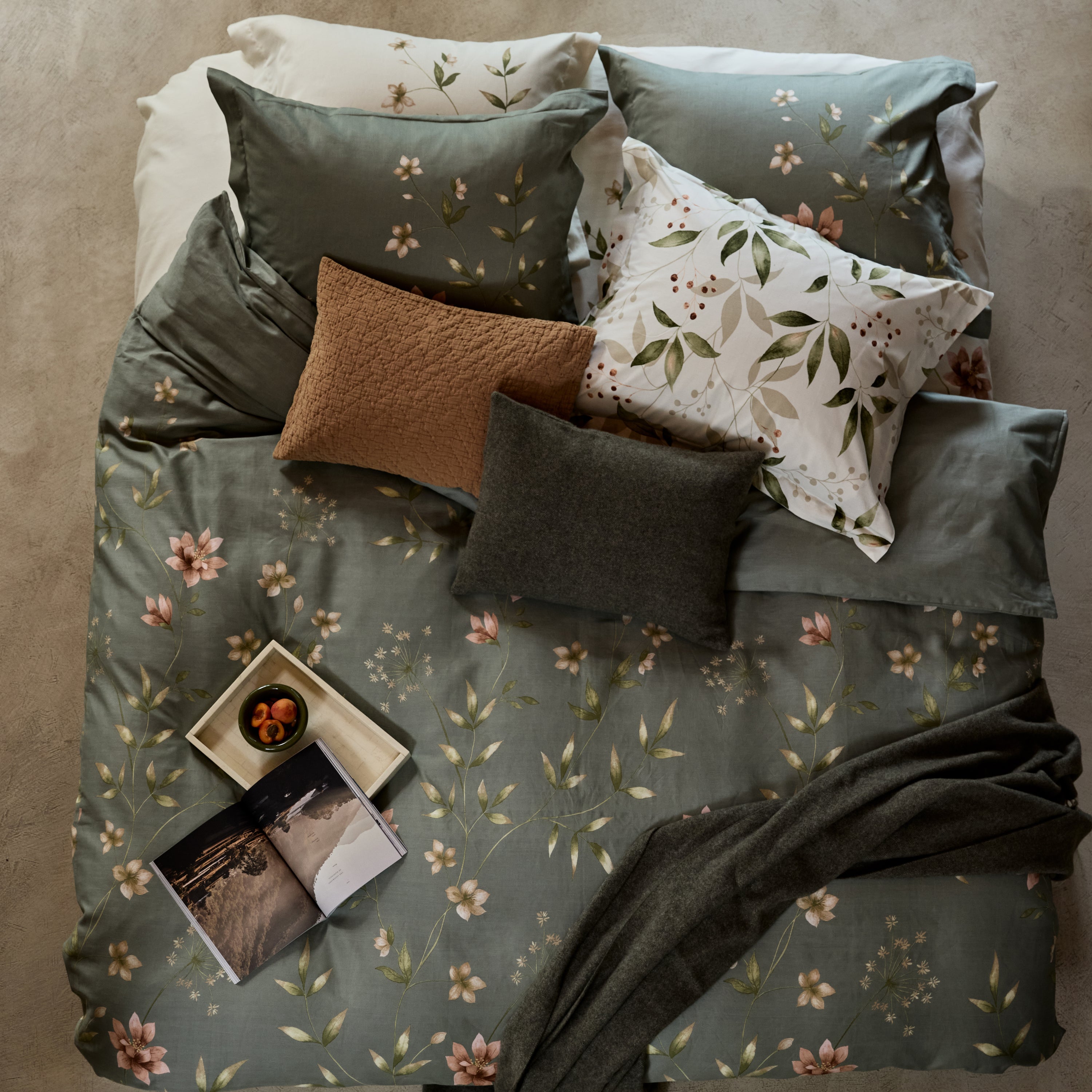 Vandyck Fleurine Dekbedovertrek 240 x 200/220 cm - Cream Tan