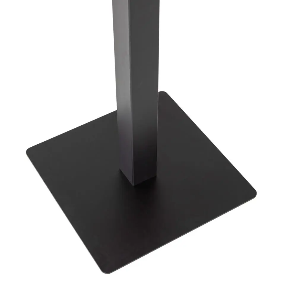 WOOOD Bistro Vierkante Bartafel Poot - Metaal - Zwart- 105x50x50
