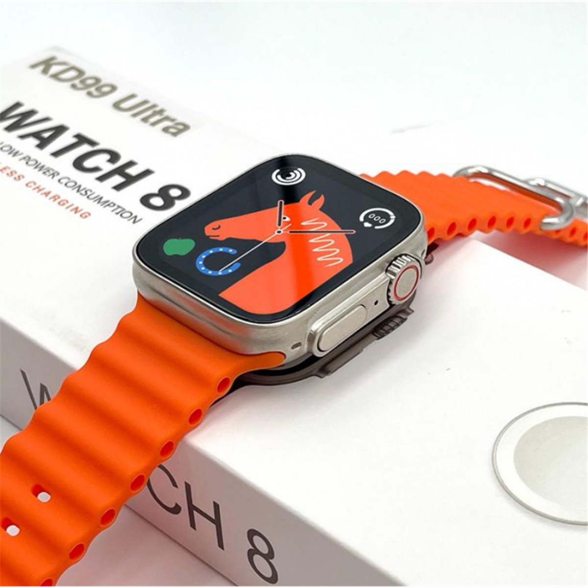 Smartwatch Smartek SW-KD99 Ultra 49mm com Bluetooth, chamadas e carregamento sem fio.