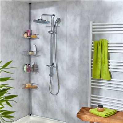 Étagère de douche télescopique inox