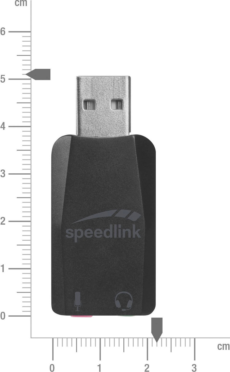 Speedlink USB-Soundkarte »VIGO externe Soundkarte, USB-A zu 3,5mm Klinke« USB Adapter mit Mikrofon- und Kopfhörereingang, PC und PS4
