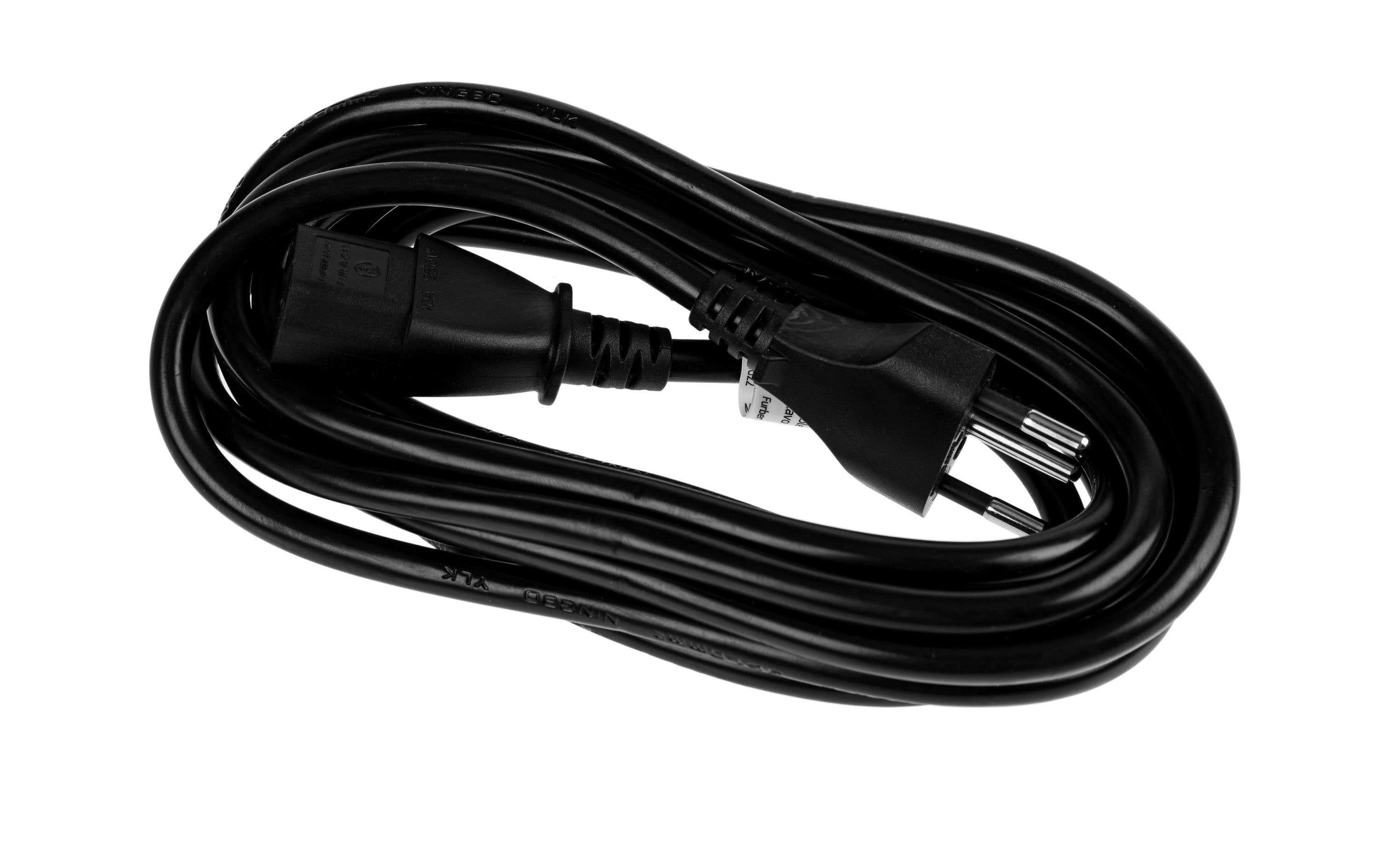 Netzkabel C13-T12 3.0 m SchwarzKaltgerätekabel H05 VV-F 3G1.00
