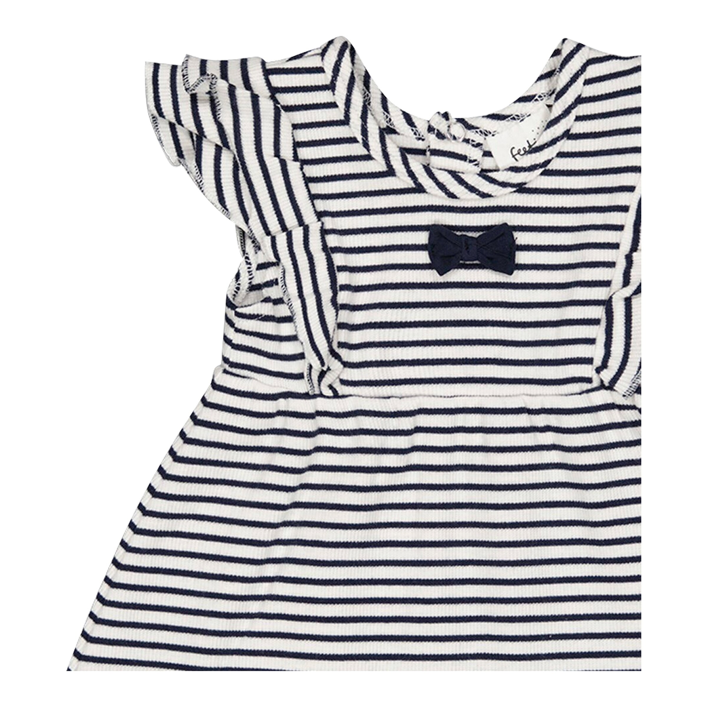 Feetje Kleid kurzarm Rüsche Ringel