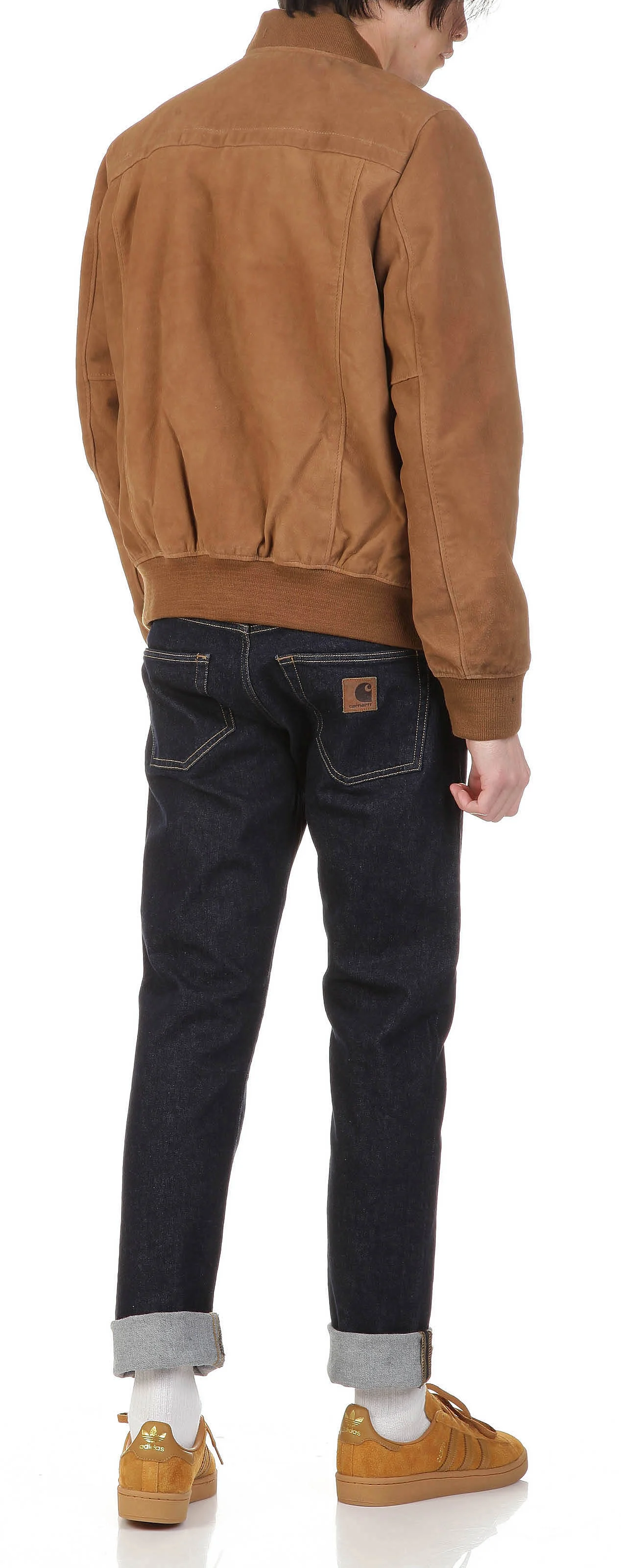 Blouson zippé en cuir | Marron