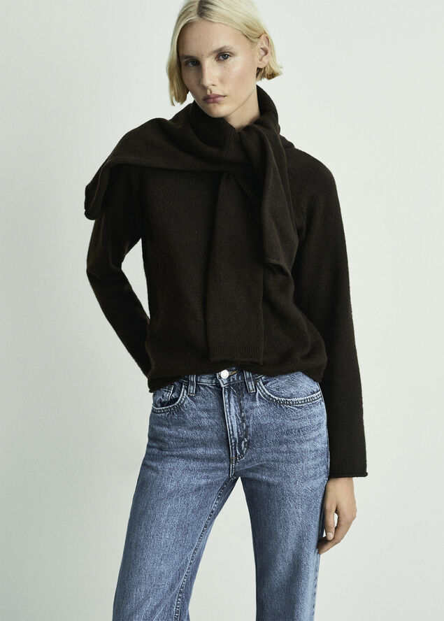 MANGO Matilda medium-rise straight-fit je Open blue