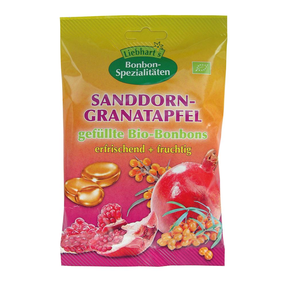 LIEBHART Bonbons Sanddorn Granatapfel Bio 100 g