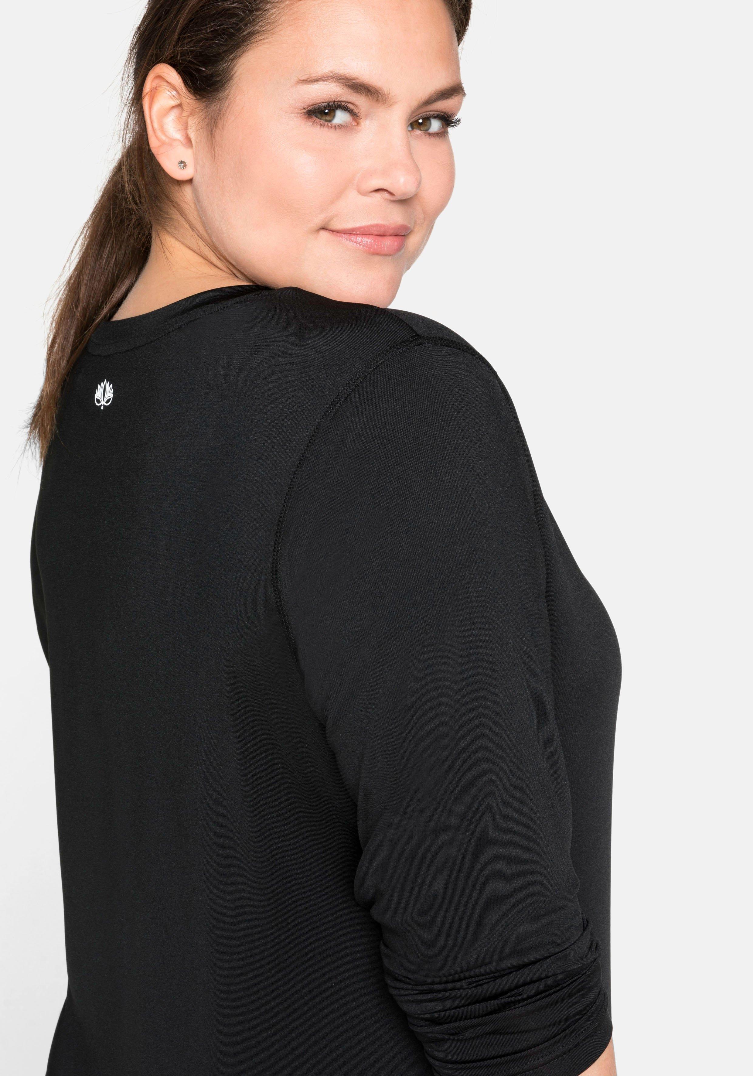 Langes Funktionsshirt mit Rundhalsausschnitt