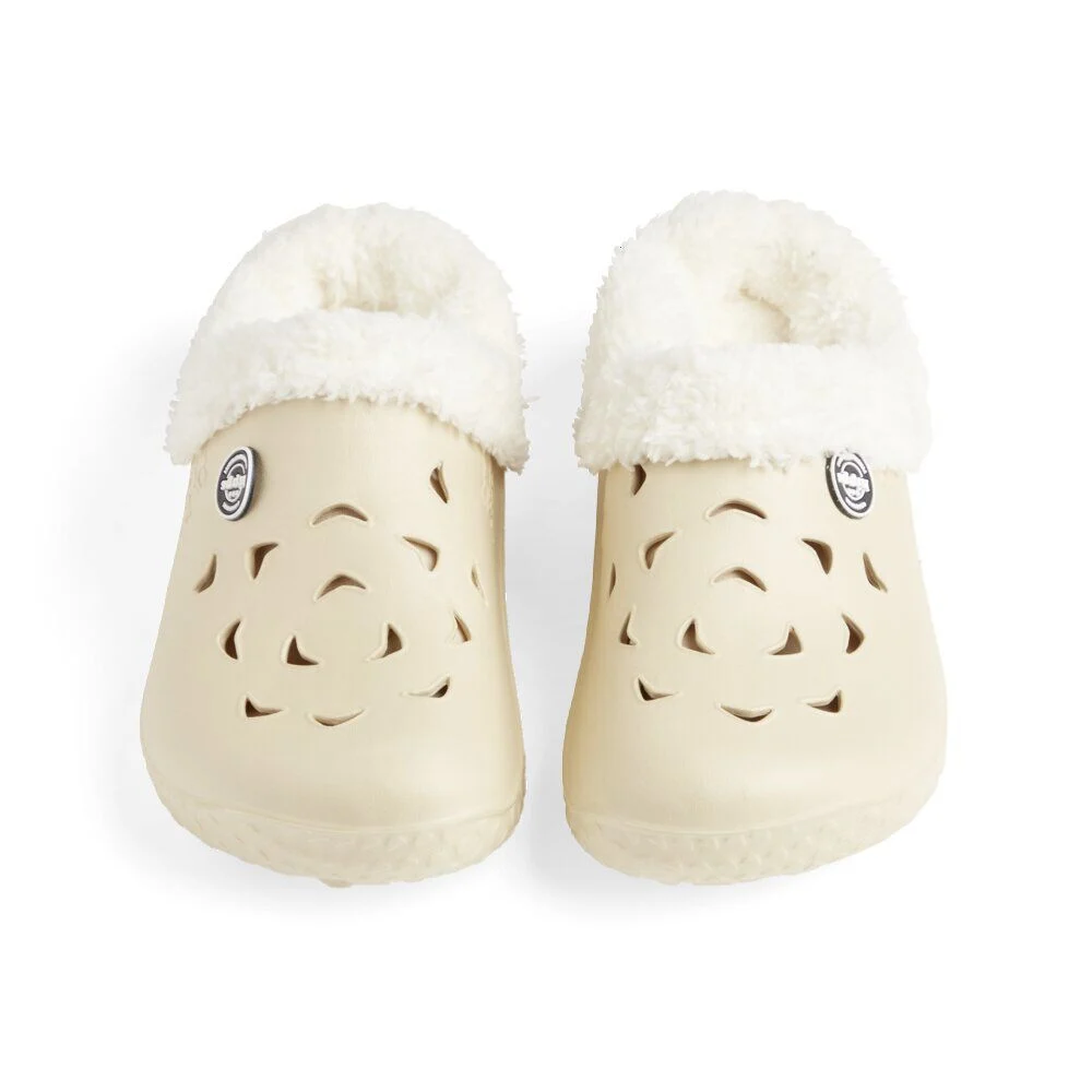 Sabots femme Hipps fourrés blanc crème T36/37
