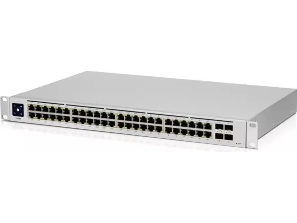 Ubiquiti UniFi Switch USW-48-POE - Switch - Administreret - 48 x 10/100/1000 (32 PoE )   4 x Gigabit SFP - monterbar på stativ, desktop - PoE  (195 W)