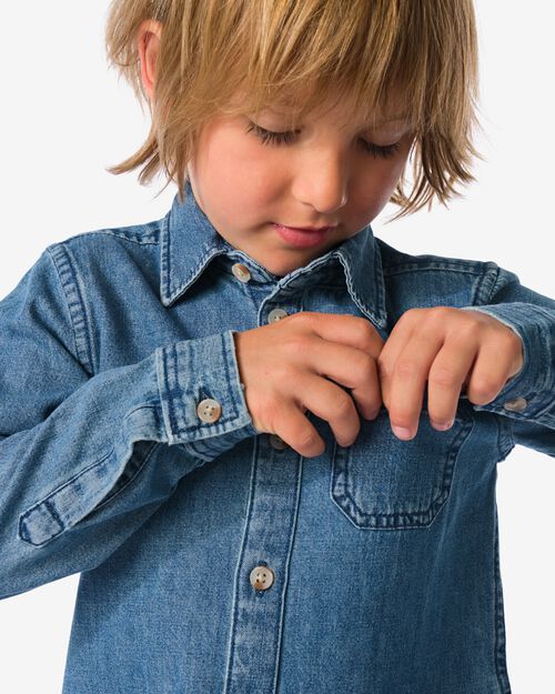 chemise enfant denim  bleu