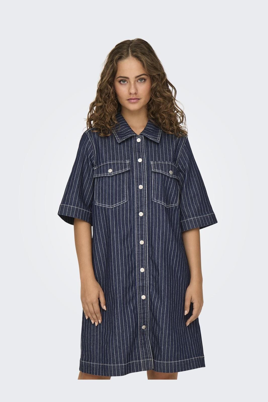 Only Onlbelle S/S Stripe Dress Gua