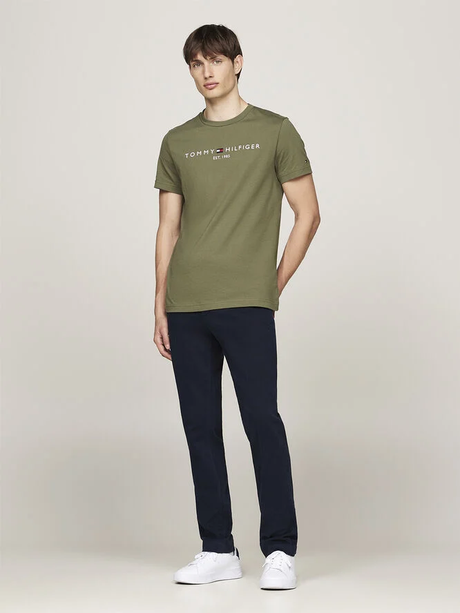 Tommy Hilfiger TOMMY LOGO TEE Battle green