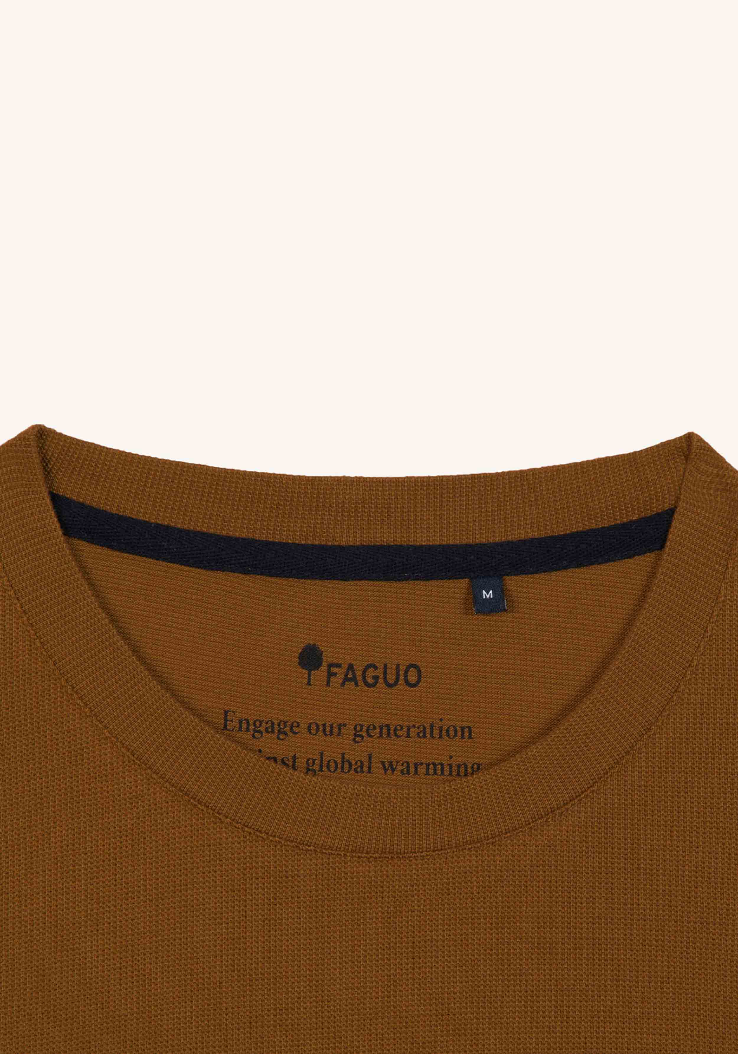 Faguo Langarmshirt Bailly Knit Rust