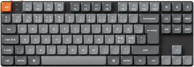 Keychron K1 Max gaming tastatur (Gateron, Low Profile, Brune Switches)