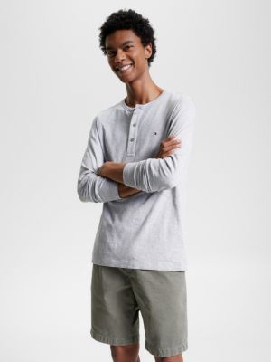 Camiseta Henley de manga comprida