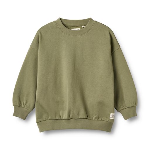 Wheat Mommu Crewneck Sweatshirt, Green, 128 cm