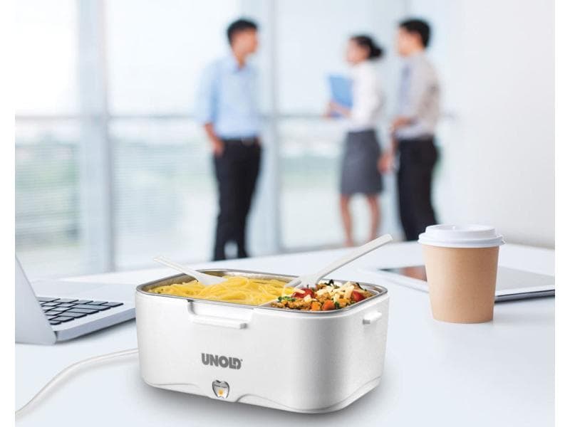 Unold Lunchbox Weiss Elektrische Lunchbox zum Erwärmen von Speisen