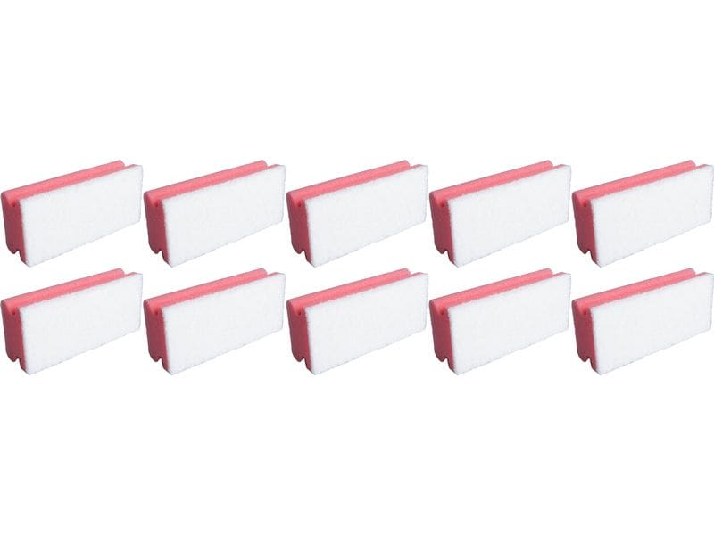 Edi Baur Schwamm Basic 10 Stück, Rot/Weiss Padschwämme