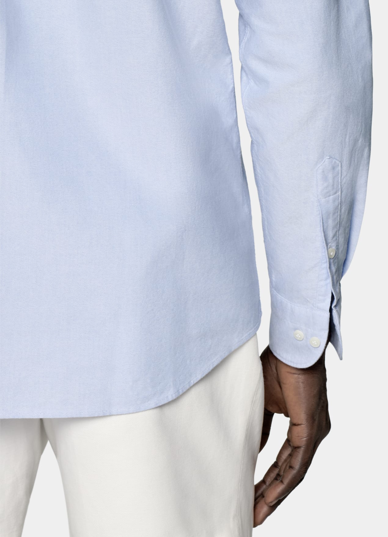 Chemise coupe ajustée en oxford bleu clair