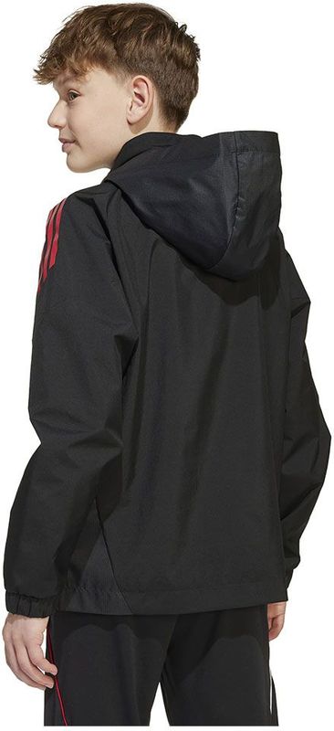 adidas - Ajax All-Weather Jack - Zwart Wit Rood - Kids - 2025-2026