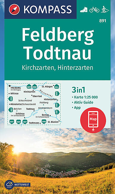 KOMPASS - 891 FELDBERG TODTNAU 1 25 000