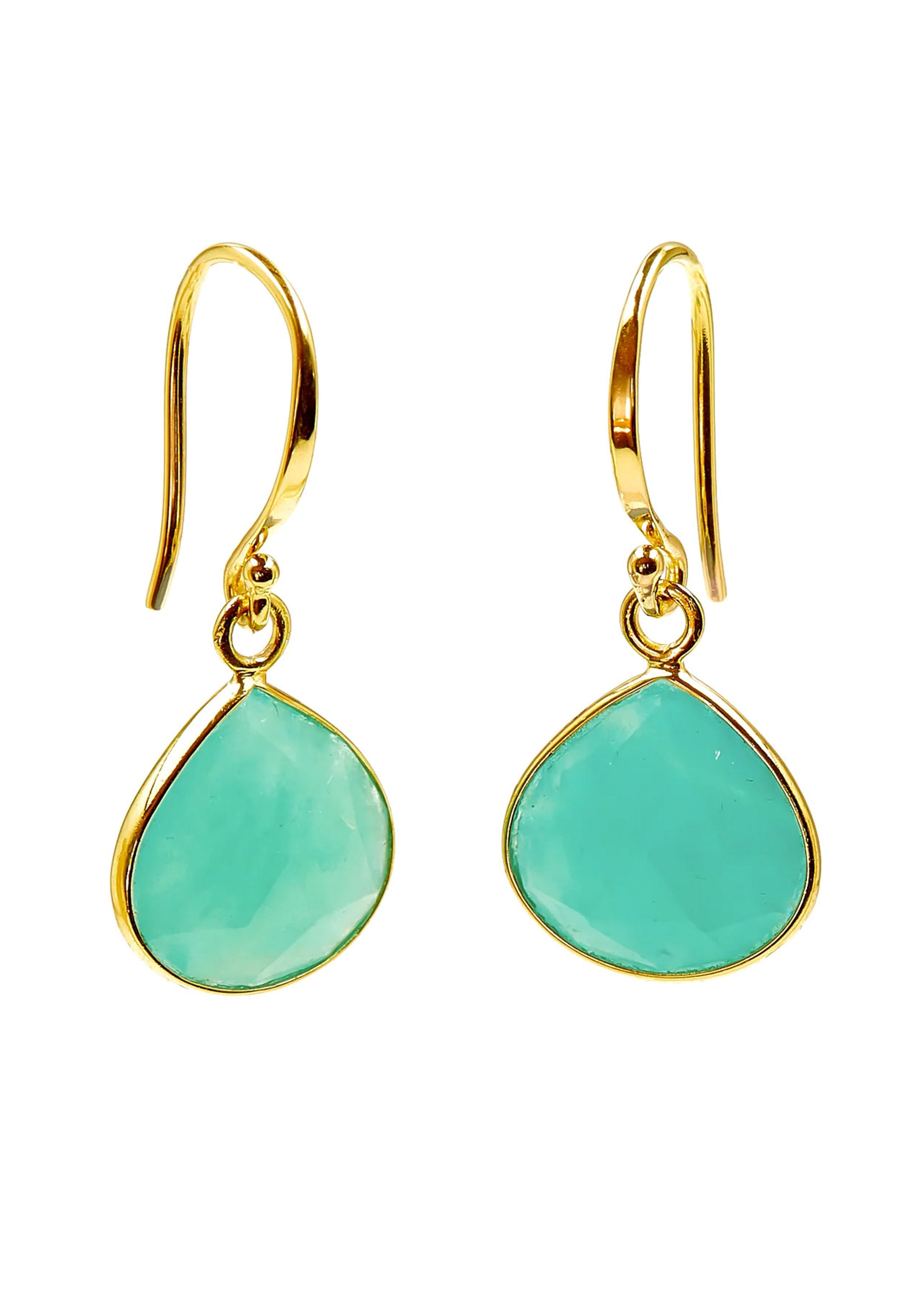Le tresor du monde Teardrop Ohrringe Amazonit