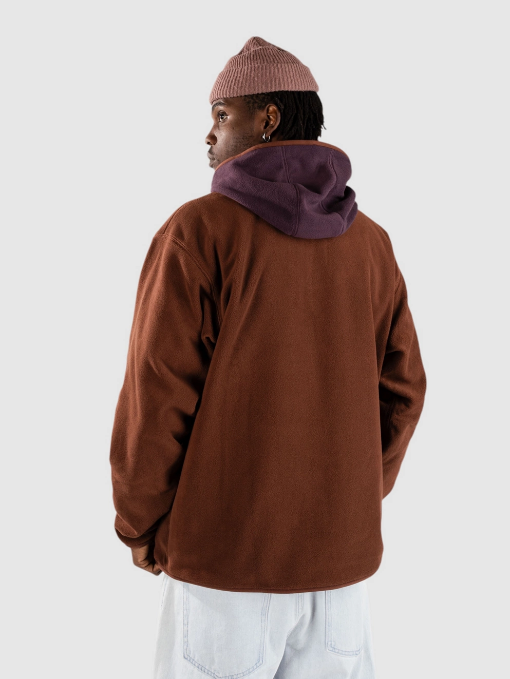 New Balance Polar Fleece Hooded Zip Hoodie rich oak