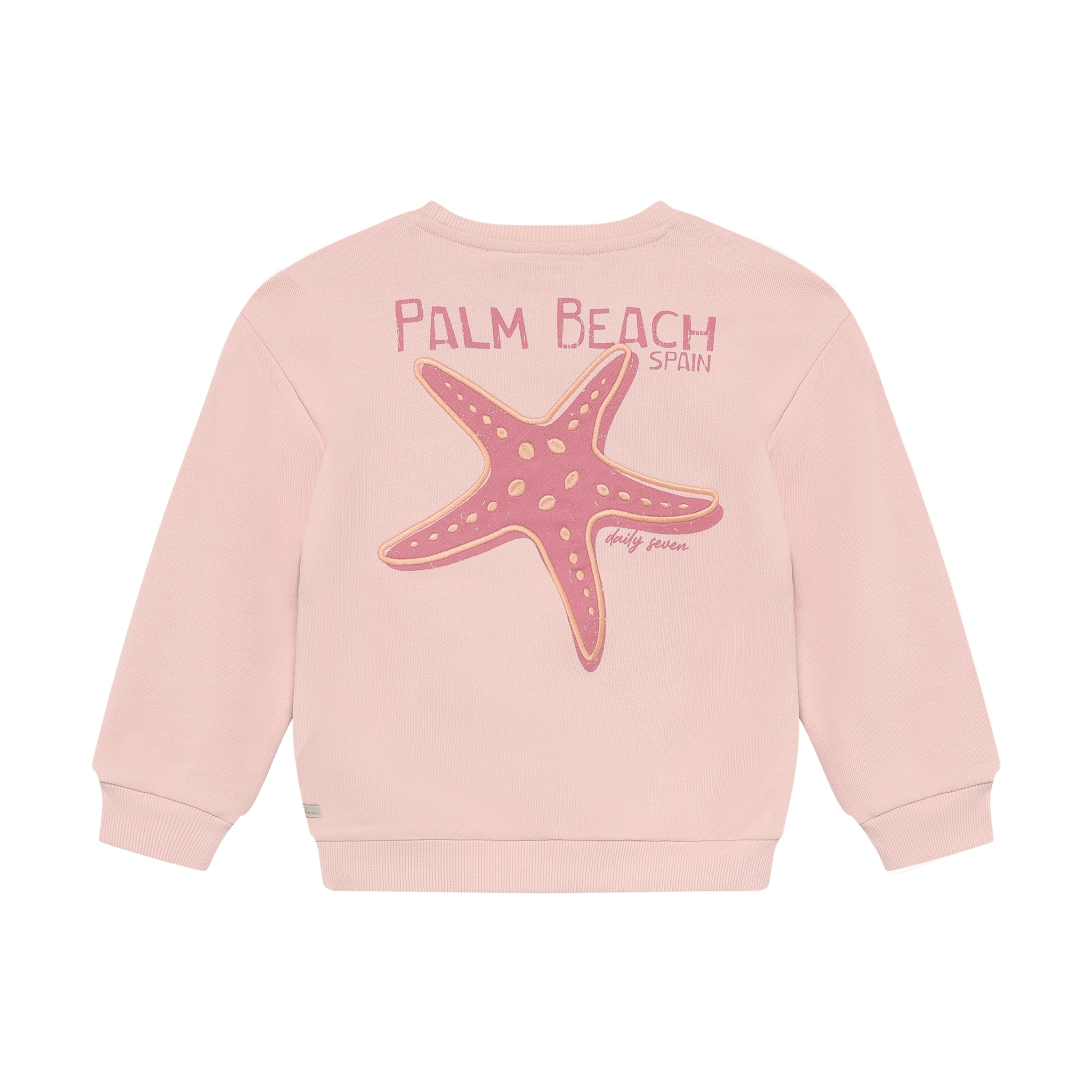 Daily7 Daily7 sweater backprint silver pink