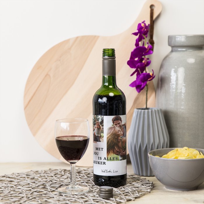 Duc de la Foret | Merlot | Love met eigen foto's & naam | 750 ml