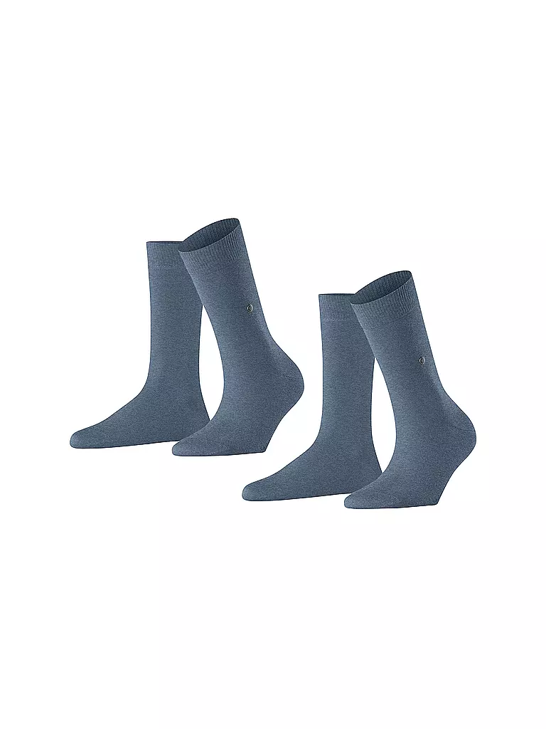 BURLINGTON Damen Socken EVERYDAY 2-er Pkg. 36-41 light denim blau