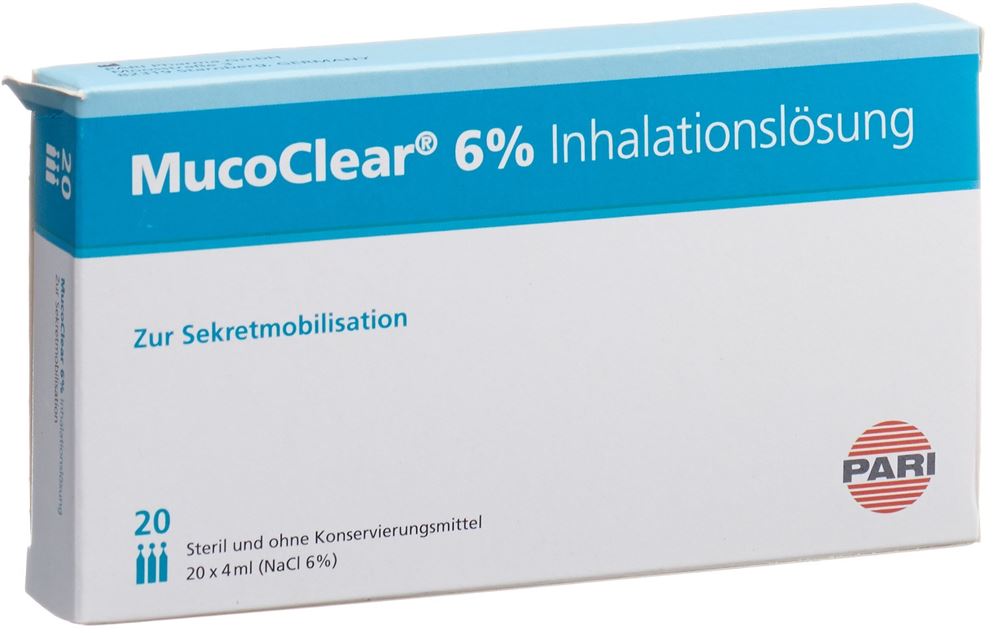 PARI MucoClear Inhal Lös 6 % NaCl Inhalationslösung Amp 4 ml