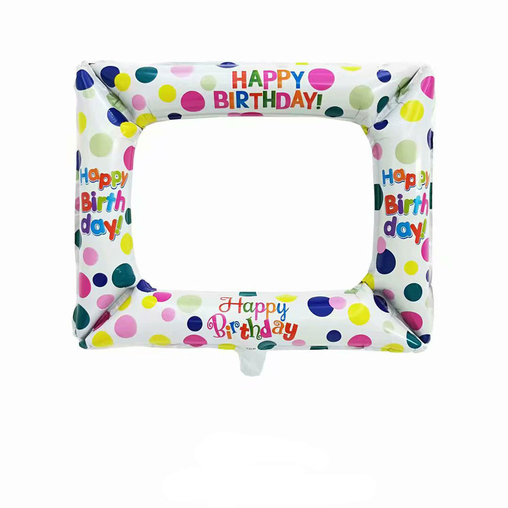 (50x55cm) Party Luftballon Rahmen Fotorequisite Accessoire - Weiss