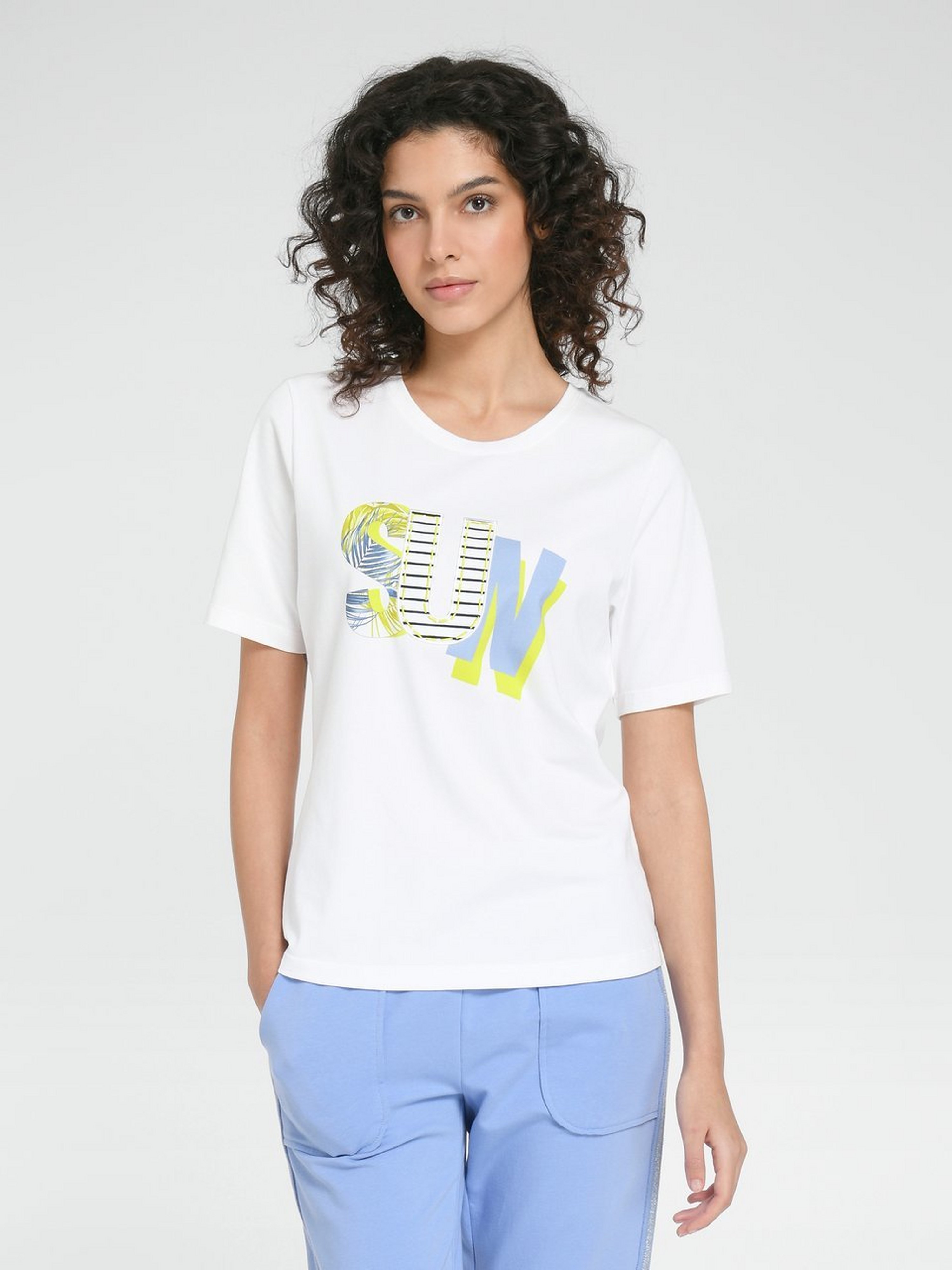 Rundhals-Shirt mit 1/2-Arm