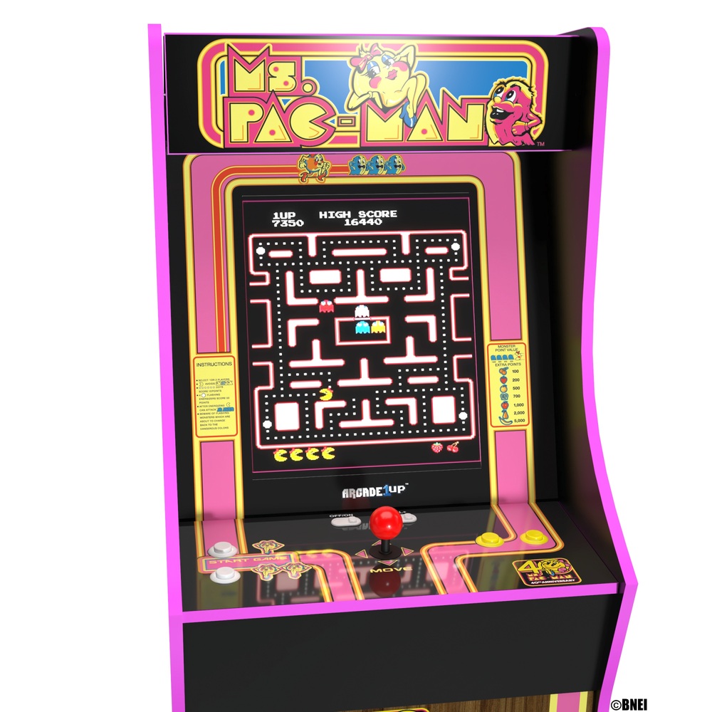 Arcade1Up Ms. Pac-Man 40th Anniversary Edition Spielautomaten mit 10 Spielen