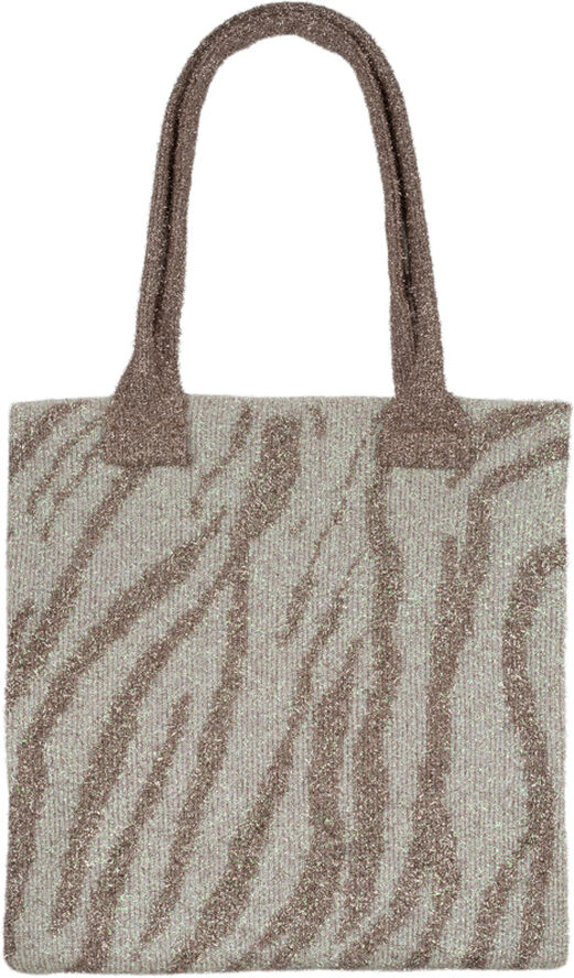 Sui Ava Zebra Glitter Bag Cream/taupe