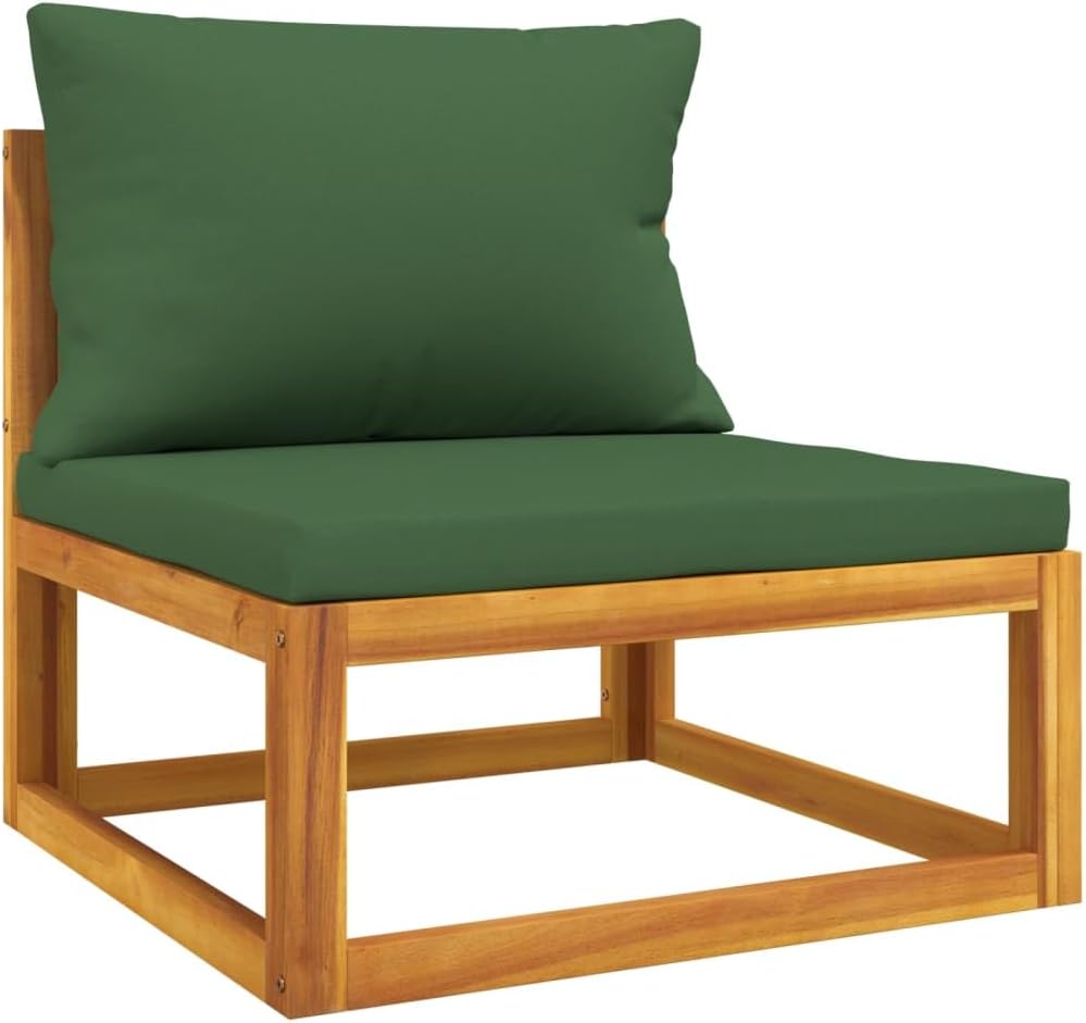 ZEYUAN 11-TLG. Garten-Lounge-Set mit Grünen Kissen Massivholz, Gartenmöbel Set, Balkon Lounge, Garden Furniture, Loungegarnitur, Balkonset, Sitzlounge Garten, Lounge Möbel