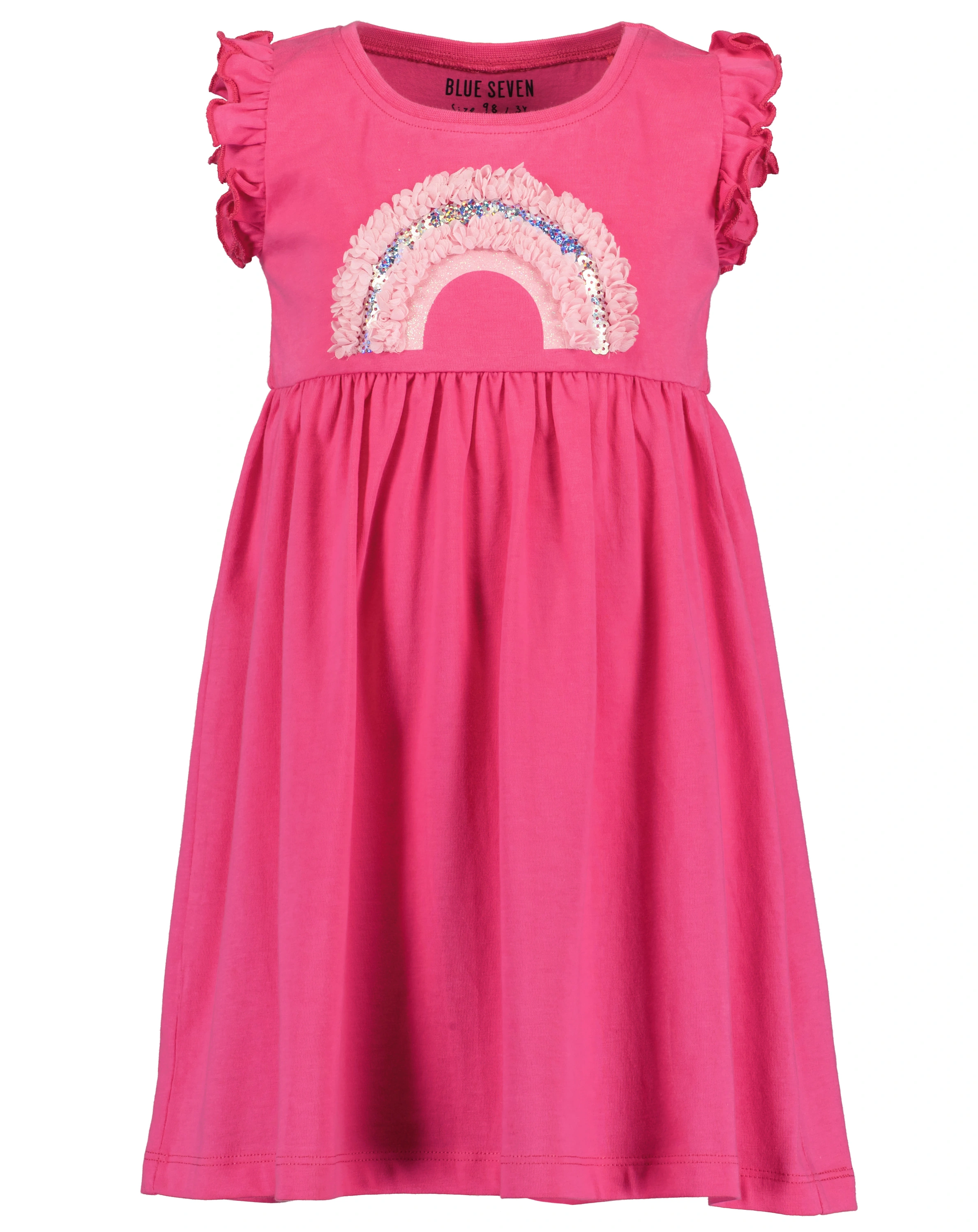Kurzarm-Kleid REGENBOGEN in pink