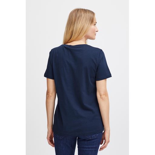 Fransa Kortærmet T-shirt, Navy Blazer Mix, XS
