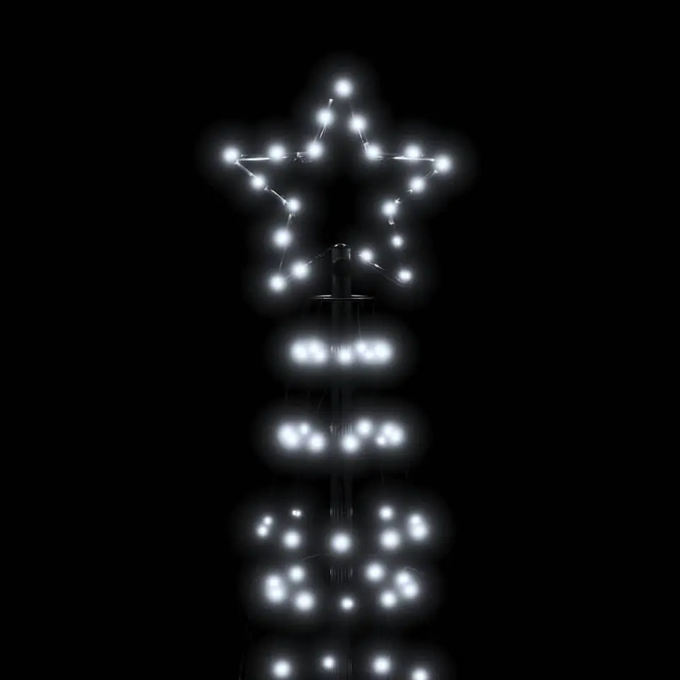 vidaXL LED-kerstboom met spikes 570 LEDs koud wit 300 cm