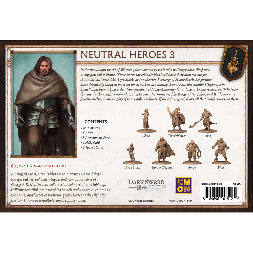 Le Trône de Fer : le Jeu de Figurines - Héros Neutres 3