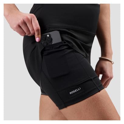 Short 2-en-1 De Running Rogelli Distance Noir Femme