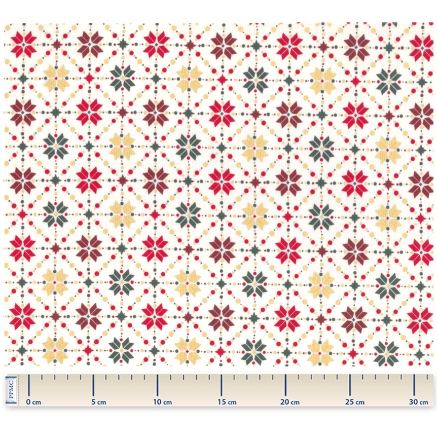 Tissu Coton Au Mètre Ex2318 Géometrique Scandinave Or Écru