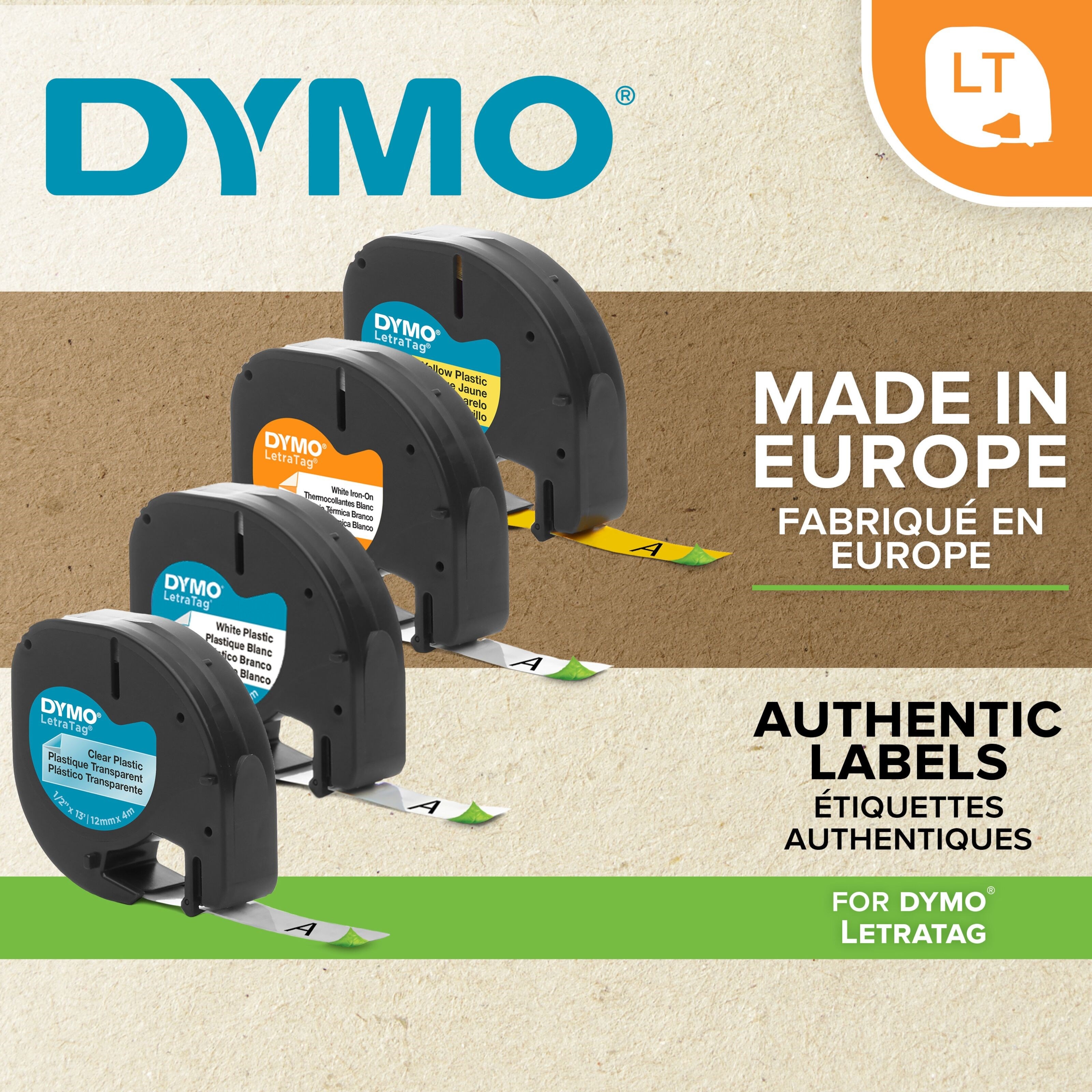 Dymo Letratag merketape 3-pakk