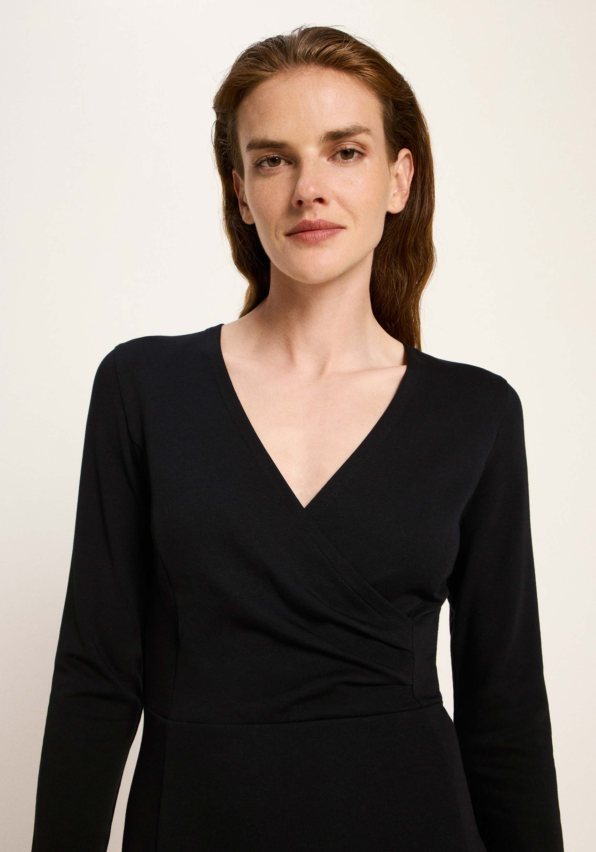 Lanius Kleid mit Wickeloptik Black