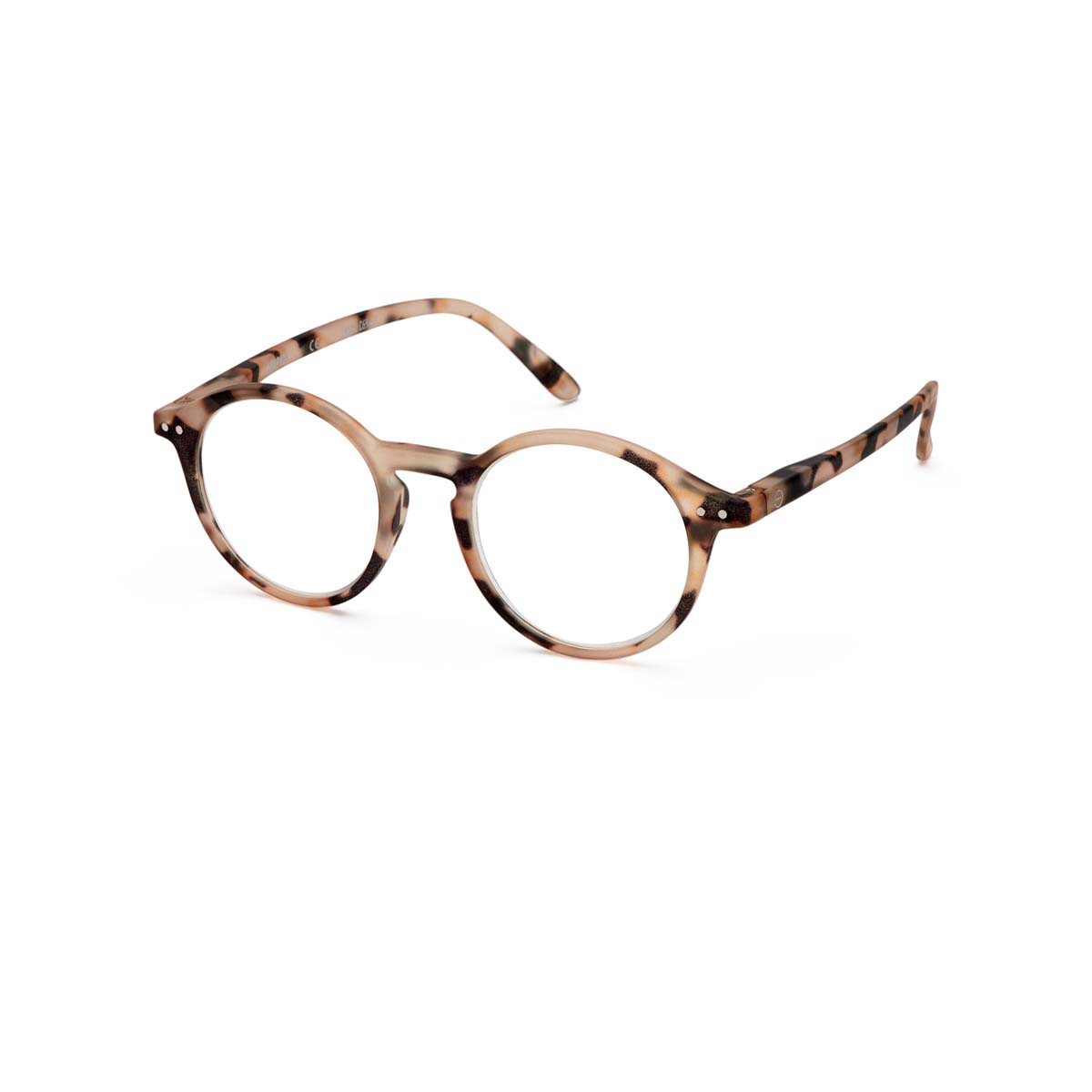 +2.50 Light Tortoise Circular Reading Glasses: Izipizi