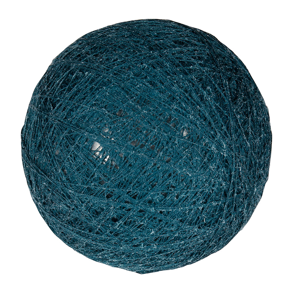 Boule tissu bleu pétrole D 6cm
