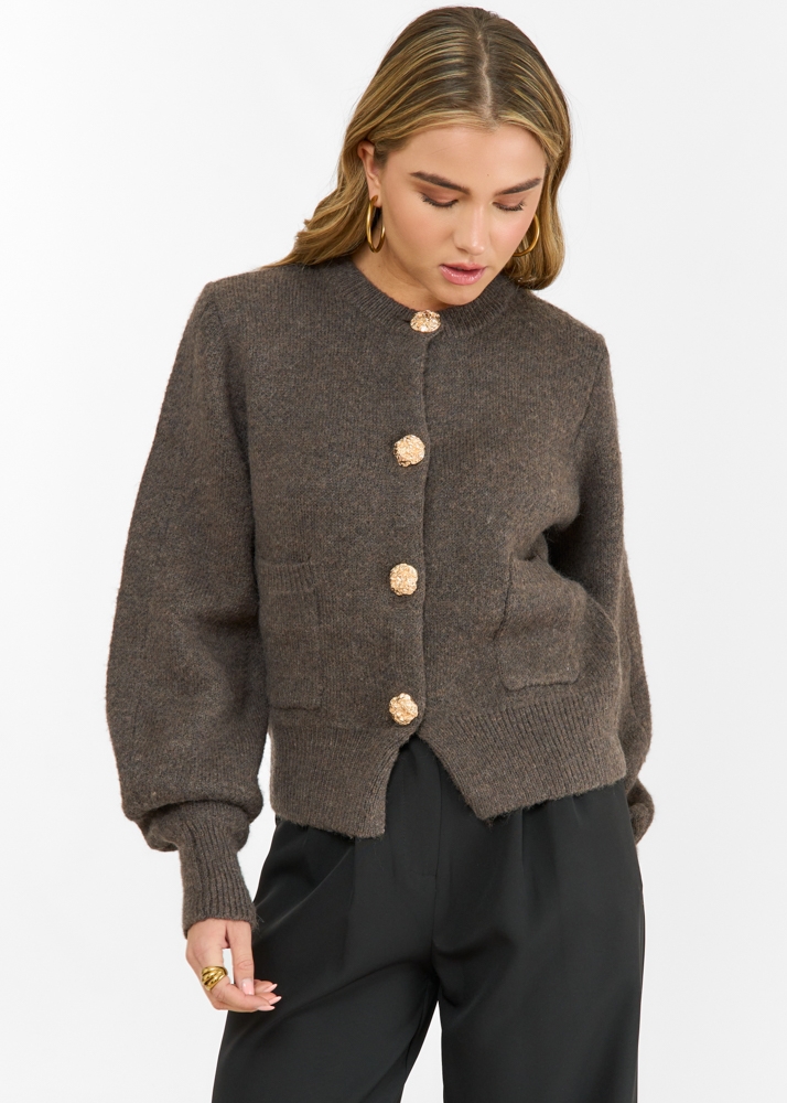 Nola vest choco bruin